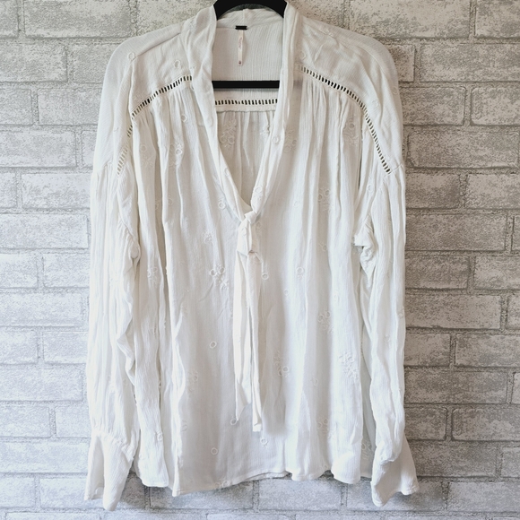Free People Tops - Free People Embroidered Blouse